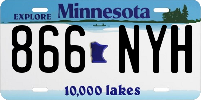 MN license plate 866NYH