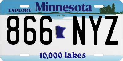 MN license plate 866NYZ