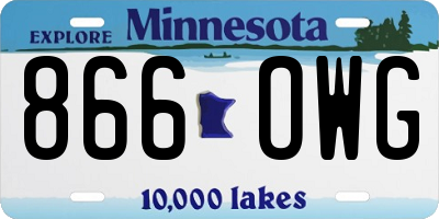 MN license plate 866OWG