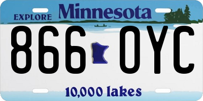 MN license plate 866OYC