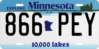 MN license plate 866PEY