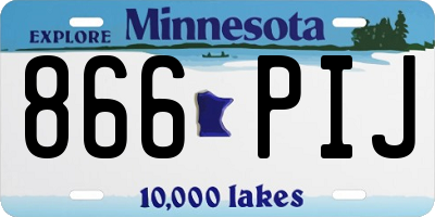 MN license plate 866PIJ