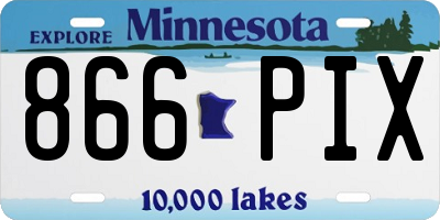 MN license plate 866PIX