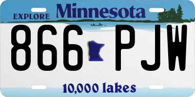 MN license plate 866PJW