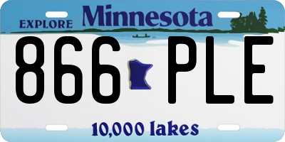 MN license plate 866PLE