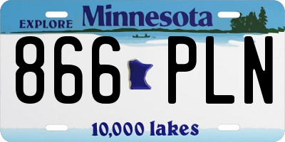 MN license plate 866PLN