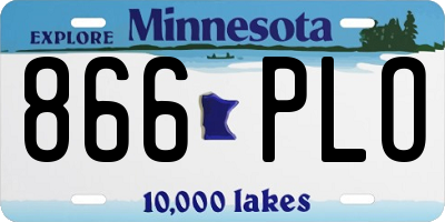 MN license plate 866PLO
