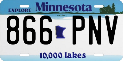 MN license plate 866PNV