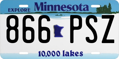 MN license plate 866PSZ