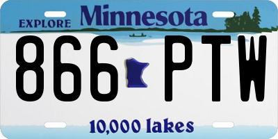 MN license plate 866PTW