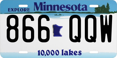 MN license plate 866QQW