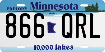 MN license plate 866QRL