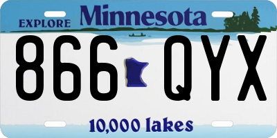 MN license plate 866QYX