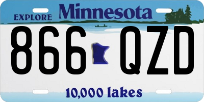 MN license plate 866QZD