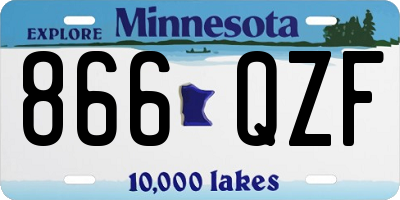 MN license plate 866QZF