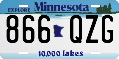 MN license plate 866QZG
