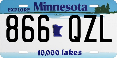 MN license plate 866QZL