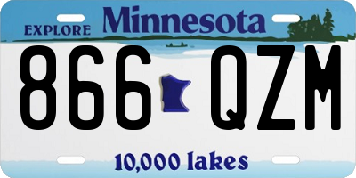 MN license plate 866QZM