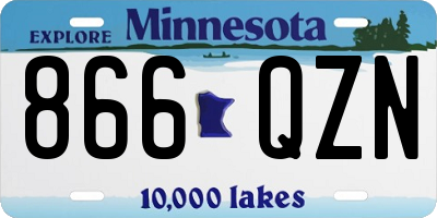 MN license plate 866QZN