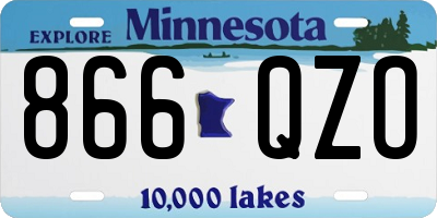 MN license plate 866QZO