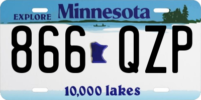 MN license plate 866QZP