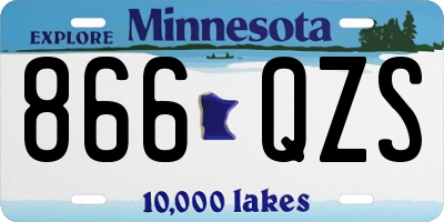 MN license plate 866QZS