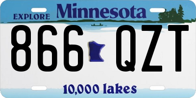 MN license plate 866QZT