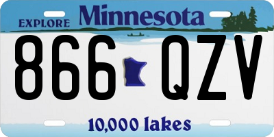 MN license plate 866QZV