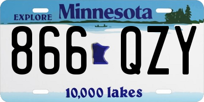 MN license plate 866QZY