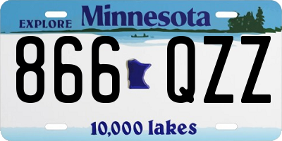 MN license plate 866QZZ