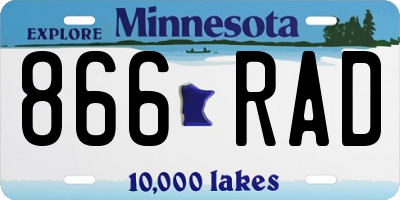 MN license plate 866RAD