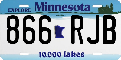 MN license plate 866RJB