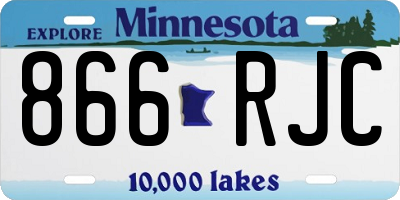 MN license plate 866RJC