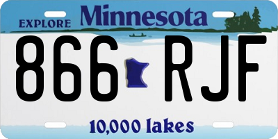 MN license plate 866RJF