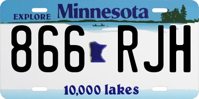 MN license plate 866RJH