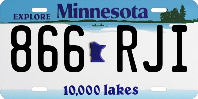 MN license plate 866RJI