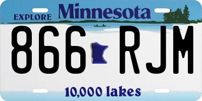 MN license plate 866RJM