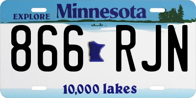 MN license plate 866RJN
