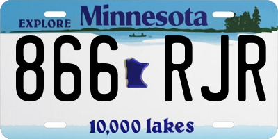 MN license plate 866RJR