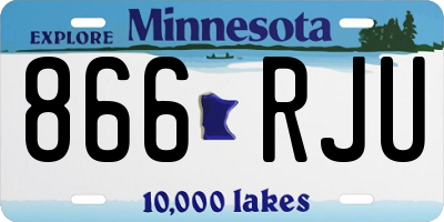 MN license plate 866RJU