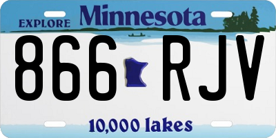 MN license plate 866RJV