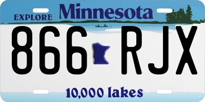 MN license plate 866RJX