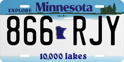 MN license plate 866RJY