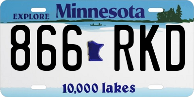 MN license plate 866RKD