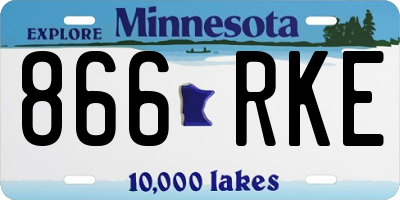 MN license plate 866RKE