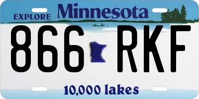 MN license plate 866RKF