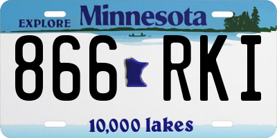 MN license plate 866RKI