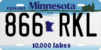 MN license plate 866RKL