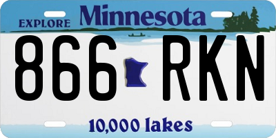 MN license plate 866RKN
