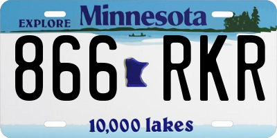 MN license plate 866RKR